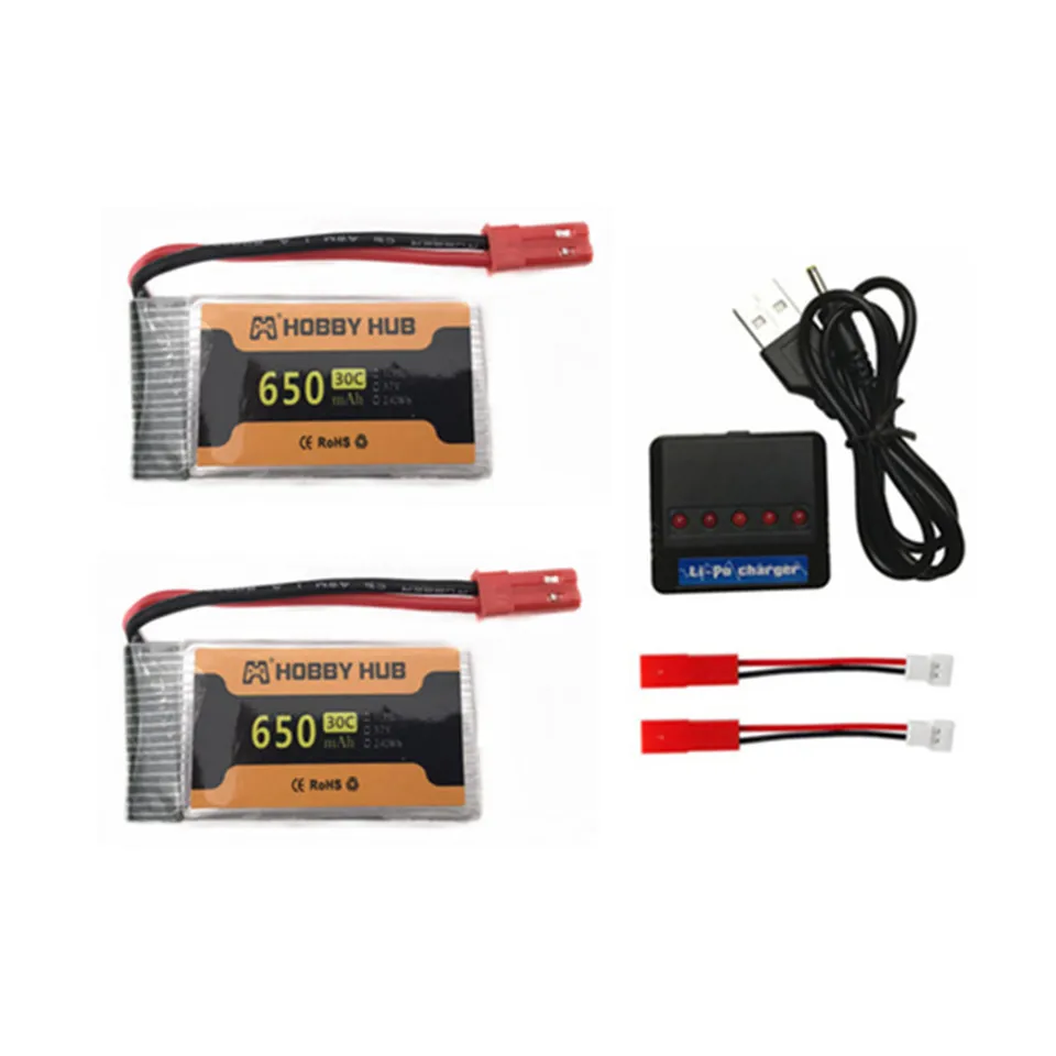 2ks/veľa vysokej kvality 3,7V 650 mAh 30c pre FY550 HJ818 HJ819 Quadrocopter 3,7V 650 mAh lítiová batéria 852540 JST