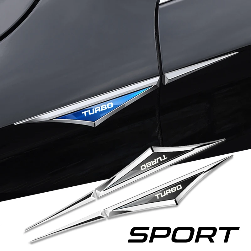 2ks zliatiny zliatiny automobilových nálepiek automobilové príslušenstvo pre automobil Turbo Sport