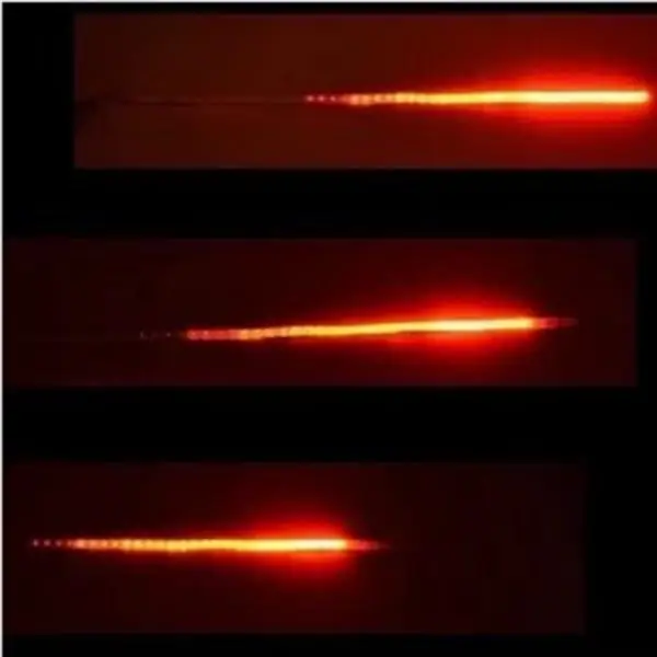 2ks červené 30 cm LED rytiersky jazdec bleskový bleskový skener neónové pásové svetlo