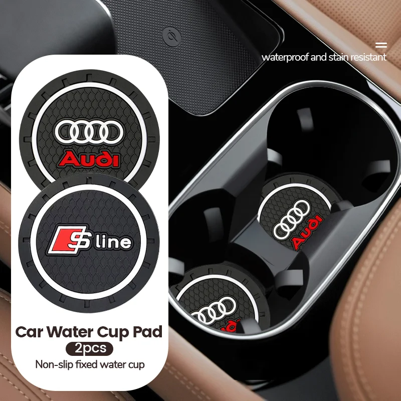 2ksové auto automatické poháriky na vodu s slotom na šmykľavku pre dĺžky podložky pre Audi Sline A1 A3 A4 A5 A6 A7 A8 Q2 Q3 Q5 Q7 Q8 TT S1 S3 RS5 RS6 RS7