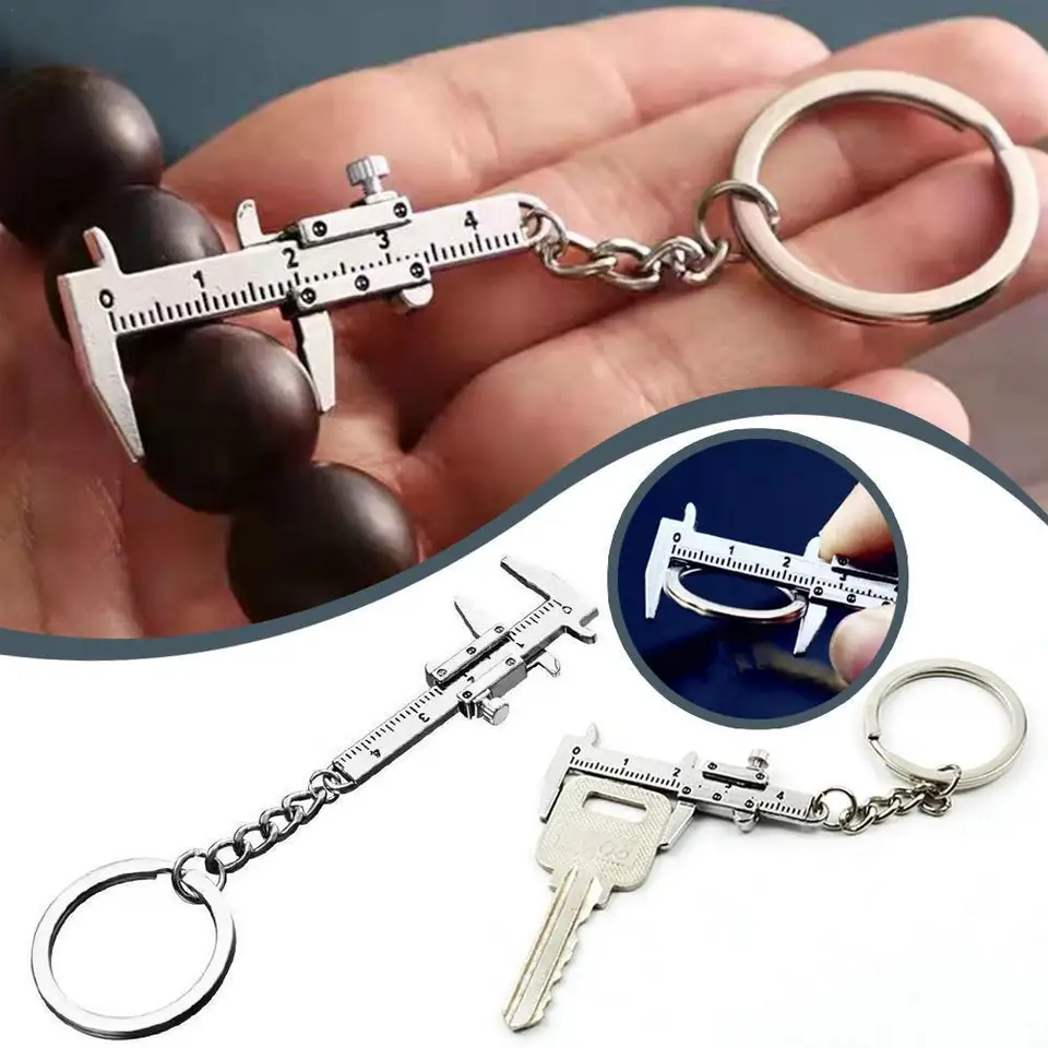 2ksové auto kľúčové mini vernier strmelá šperky Small Bag Prenosné prenosné 0 - 30 mm meracie náradie Wenwan Keychain Stoer