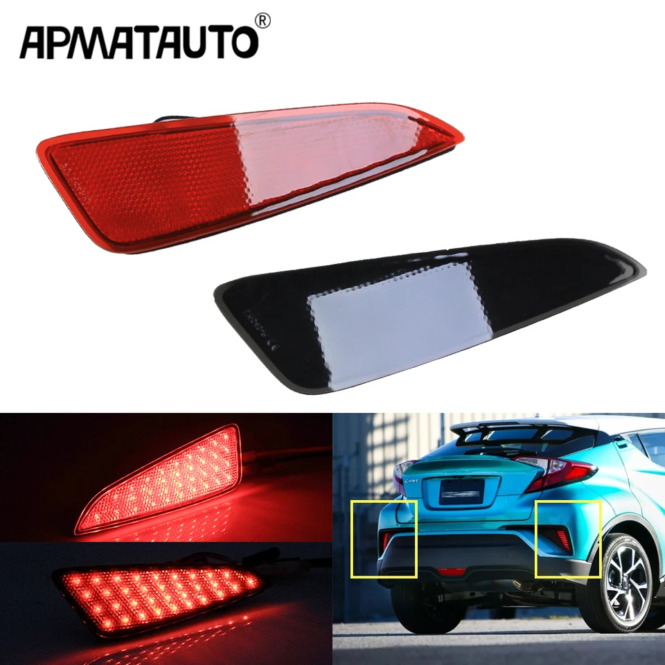2ksové auto pre Toyota C-HR CHR 2016 2017 2018 2019 LED reflektorová žiarovka Zadná hmlová žiarovka Zadný nárazník Brzdenie svetla 81910F4010 TO1185111