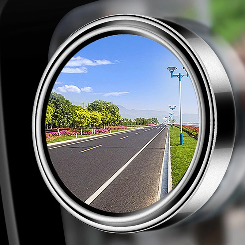2ksové auto spätné zrkadlo slepého zrkadla Slepé zrkadlo Kruhový rámec Konvexné skopletové zrkadlo 360 stupňov nastaviteľný široký uhol