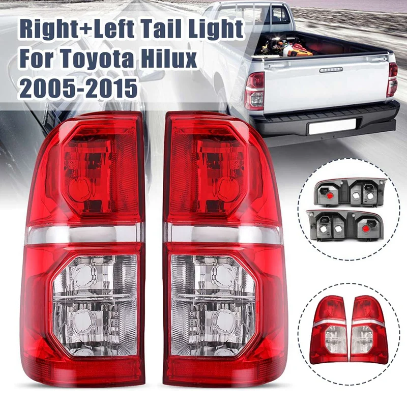 2ksové auto zadné zadné zadné brzdové lampa zadnú žiarovku bez žiarovky pre Toyota Hilux 2005 - 2015