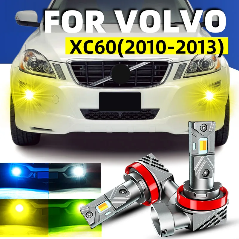 2ksové autá LED predné hmlové svetlá Žiarovky Duálne farby Switchback Biela žltá pre Volvo XC60 2010 2012 2012 2013 2013