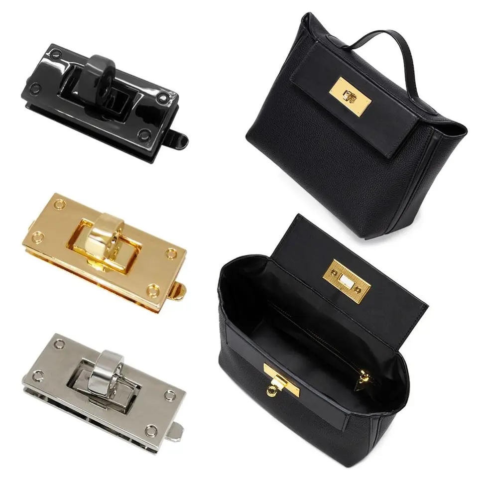 2ksové batožinové zámky BAG Časti príslušenstvo Hardvér Uzatvorenie Turn Lock DIY kabelka kabelka kabelka kovová spona zámok zákruty