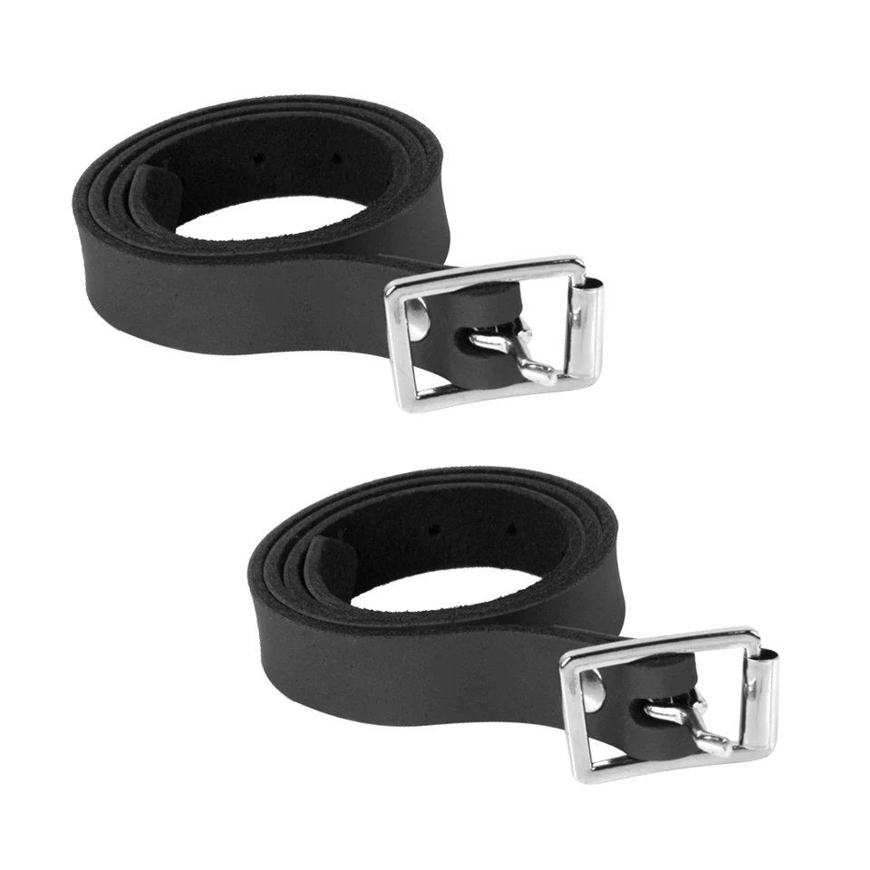 2ksové kožené kožené kožené popruhy s zliatinou jazdecká zliatina Black 50 x 1,3 x 0,2 cm