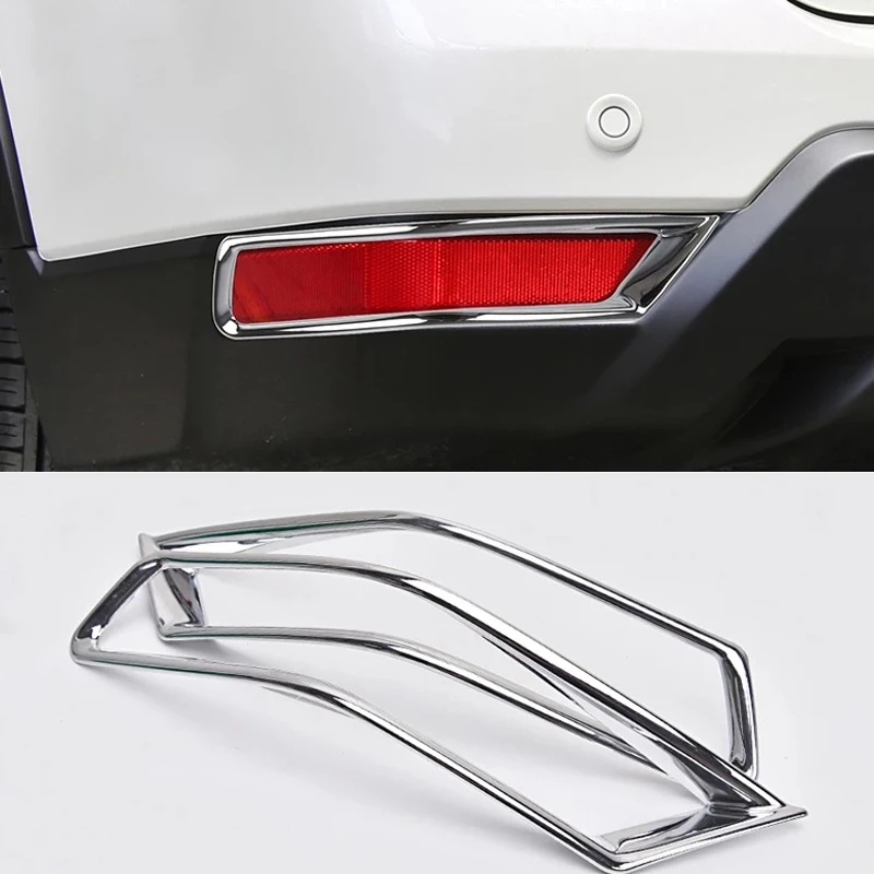 2ksové príslušenstvo automobilu ABS Chrome Chrome Car Auta Zadná hmlová žiarovka Light Cover Cover 2017-2020 pre Nissan XTrail X-Trail Rogue T32