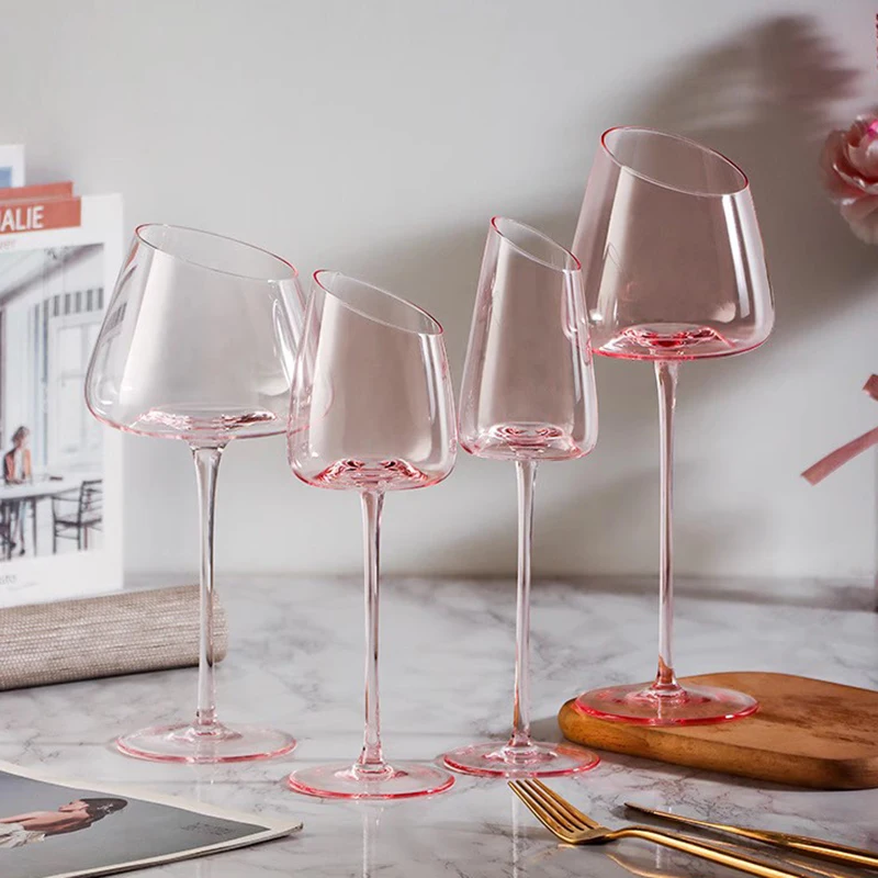 2ksové červené víno Sklene slepá skrinka 255/580/650 ml poháre na víno s veľkým brucho Ochutnávka pohár Crystal Burgundsko Bordeaux poháre poháre poháre
