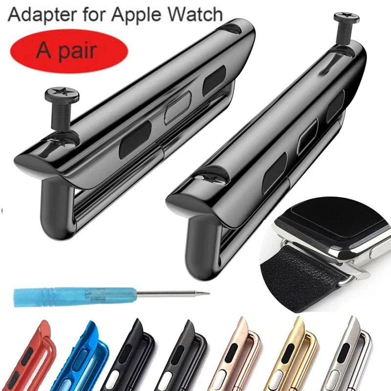 2ksový oceľový adaptér pre Apple Watch 10 9 8 7 6 5 46 mm 44 mm 40 mm 42 mm 38 mm 45 mm 41 mm konektory Príslušenstvo pre IWatch