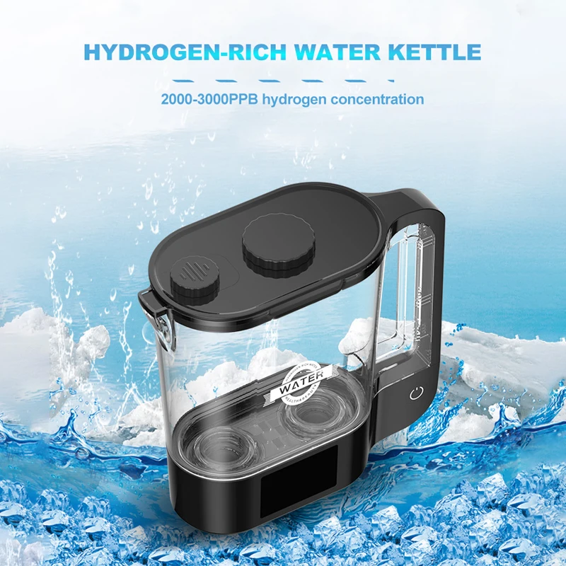2L Generátor vodíkovej vody fľaša kanvica Dupont SPE+PEM Dual Chamber Maker Lonizer Cup Tank s režimom preplachovacím režimom