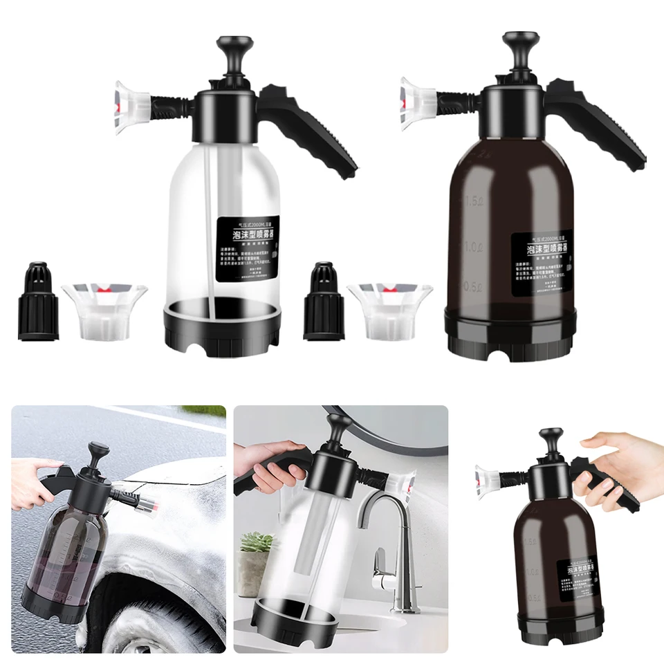 2L penový postrekovač s dvoma dýzovými možnosťami penového čerpadla blaster ručný tlak snehový penový postrek na vodu postrekovač na umývanie auta