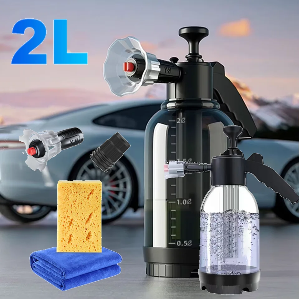 2L ručné čerpadlo penové postrekovač s 2 typmi trysky na umývanie auta Spray fľaša s vysokým tlakom na umývanie auta Spray fľaša na fľašu Čistenie okna