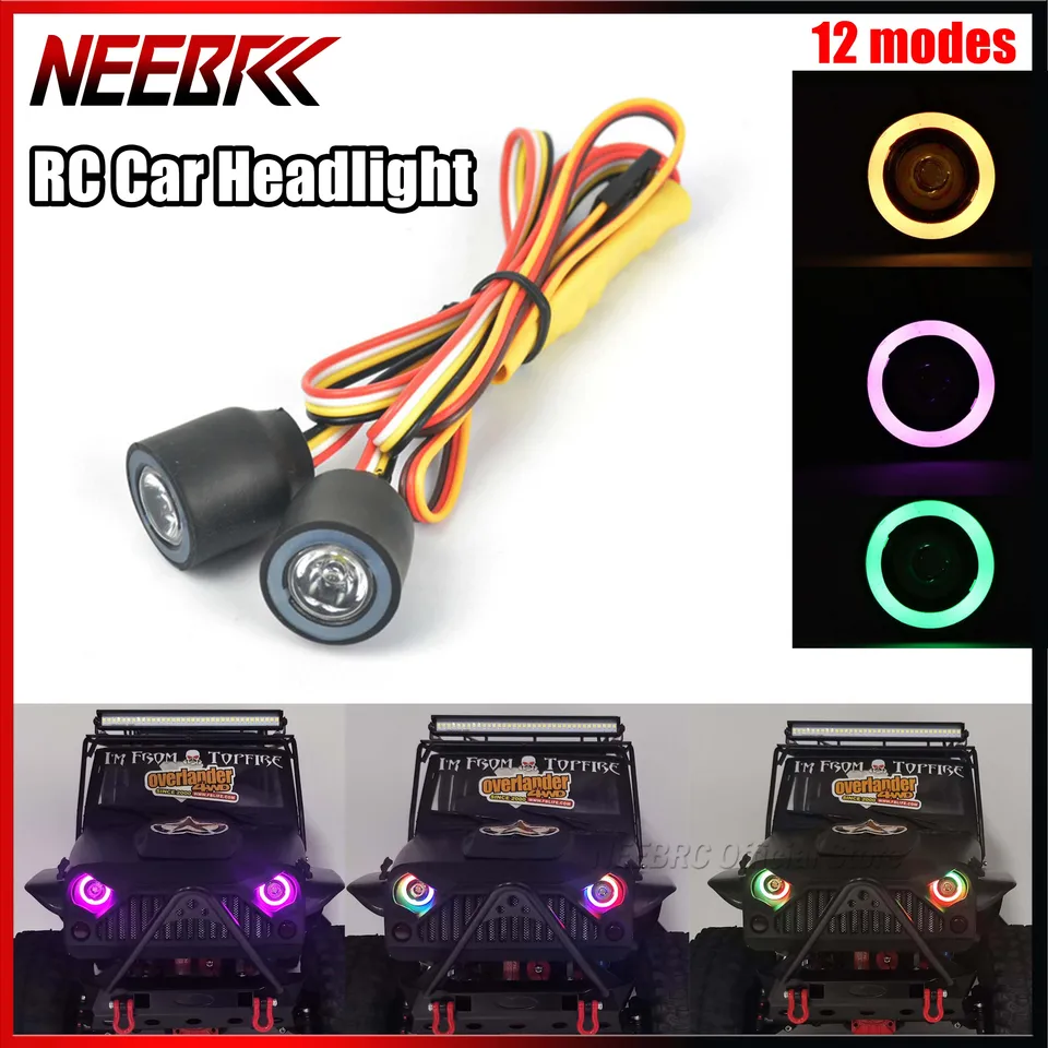 2LED svetlo Universal Multifunction RC CAR LAMGLE svetlomet pre 1/10 CRAWLER AXIAL SCX10 TRX4 D90 Jeep WRANGLER 90046 90047 ČASŤ