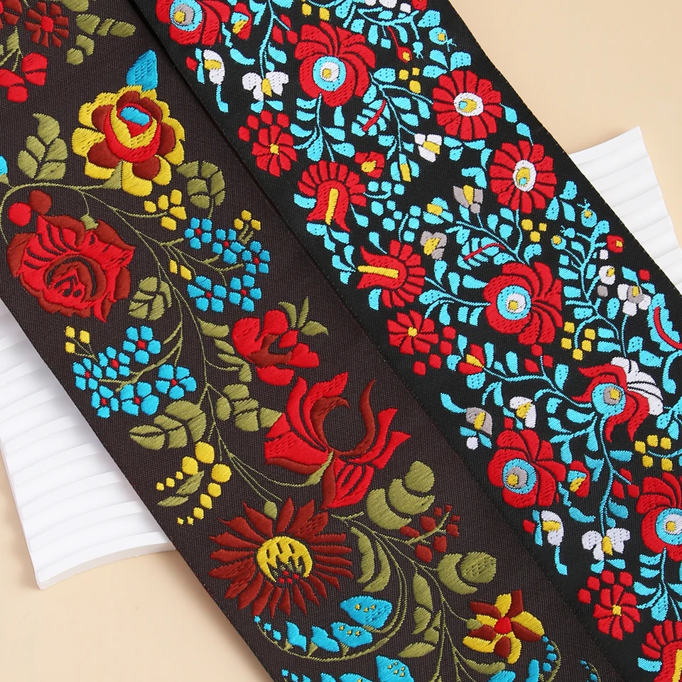 2m 10 cm šírka etnický vyšívaný jacquard stuhy orezanie DIY pre dekoráciu ručiteľské oblečenie šijacie šnurovacie látky Lace Lace Lace