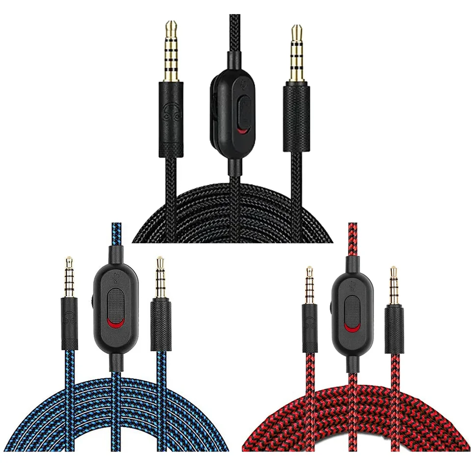 2M AUX kábel s ovládačom hlasitosti a stlmenia zvukových šnúr HRA HRA HRA SADE AUDIO KABEL VYPRAVUJTE LOGITECH GPRO X G233 G433