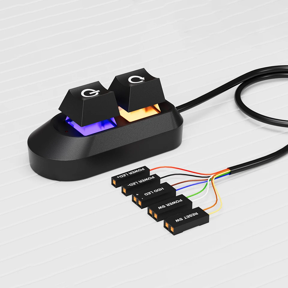 2M stolný počítač Power tlačidlo RGB osvetlenie Externý vypínač
