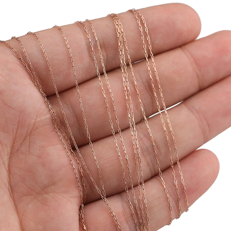 2meter z nehrdzavejúcej ocele Zlatý reťazec tenké korálkové káblové reťazce DIY náramok Náramok náhrdelníkových šperkov výroby dodávok Veľkoobchod Veľa hromadných