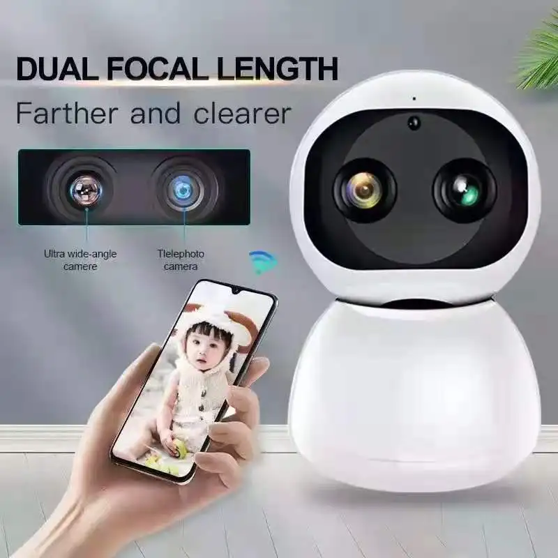 2MP 1080p Yoosee Dual Lens 8x Zoom Wireless PTZ IP Camera AI Detekcia čelného pohybu Domáca bezpečnosť CCTV Monitor
