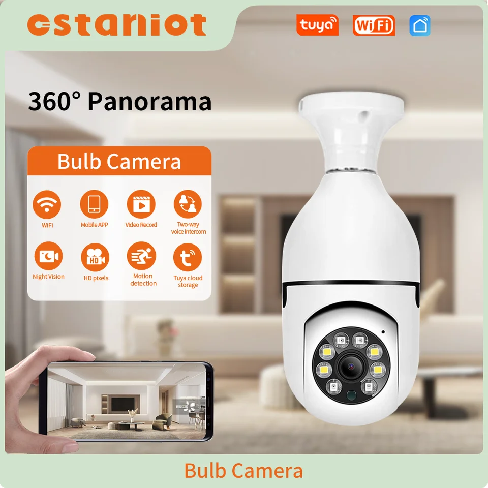 2MP IP fotoaparát wifi tuya inteligentný domáci domáci vnútorný žiarovka fotoaparát ľudská detekcia bezdrôtová bezpečnostná ochrana CCTV diaľkový dohľad