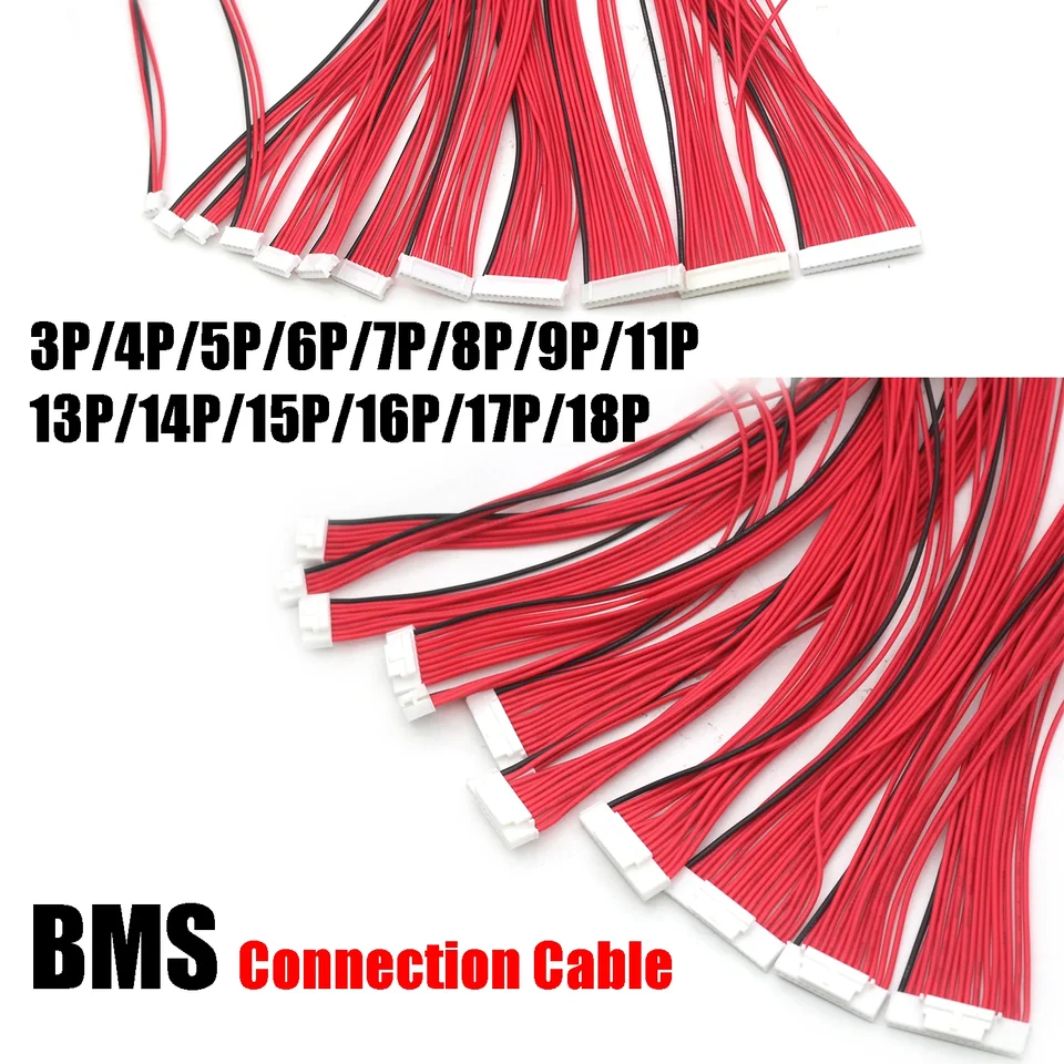 2P-18p BMS vyvážený kábel 2,0 mm 2,54 mm lítiová ochrana batérie Pripojovací drôt PIN 4S ~ 17s 4p 5p 7p 8p 9p 11p 14p 15p 17p 17p 17p