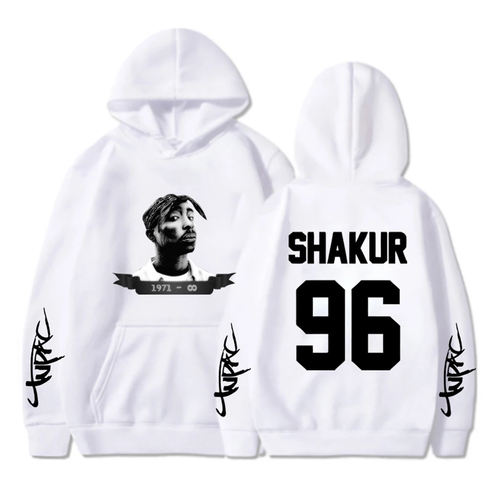 2Pac Hoodie Hip Hop Pullover Dámsky top chlapčenský kabát Rap dlhý rukáv 2024 Pánsky odevný vzor