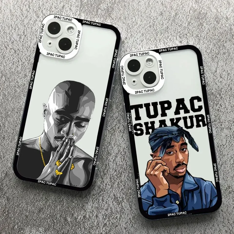 2PAC TUPAC SHAKUR PASE pre iPhone 11 12 13 14 MINI PRO MAX XR X XS Silikónové čisté prípady pre 8 7 15 plus SE20 pokrýva fondy