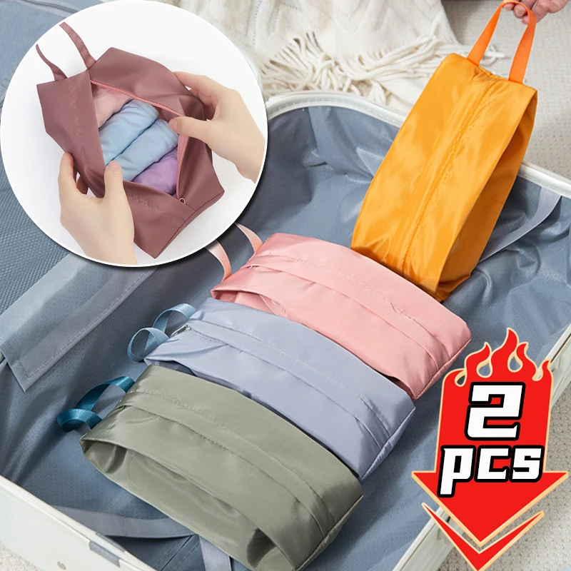 2pack farebný prenosný nylonový vodotesný skladovací vrecká s uzatváraním zipsu pre mužov a ženy cestovanie alebo rodinná položka organizuje