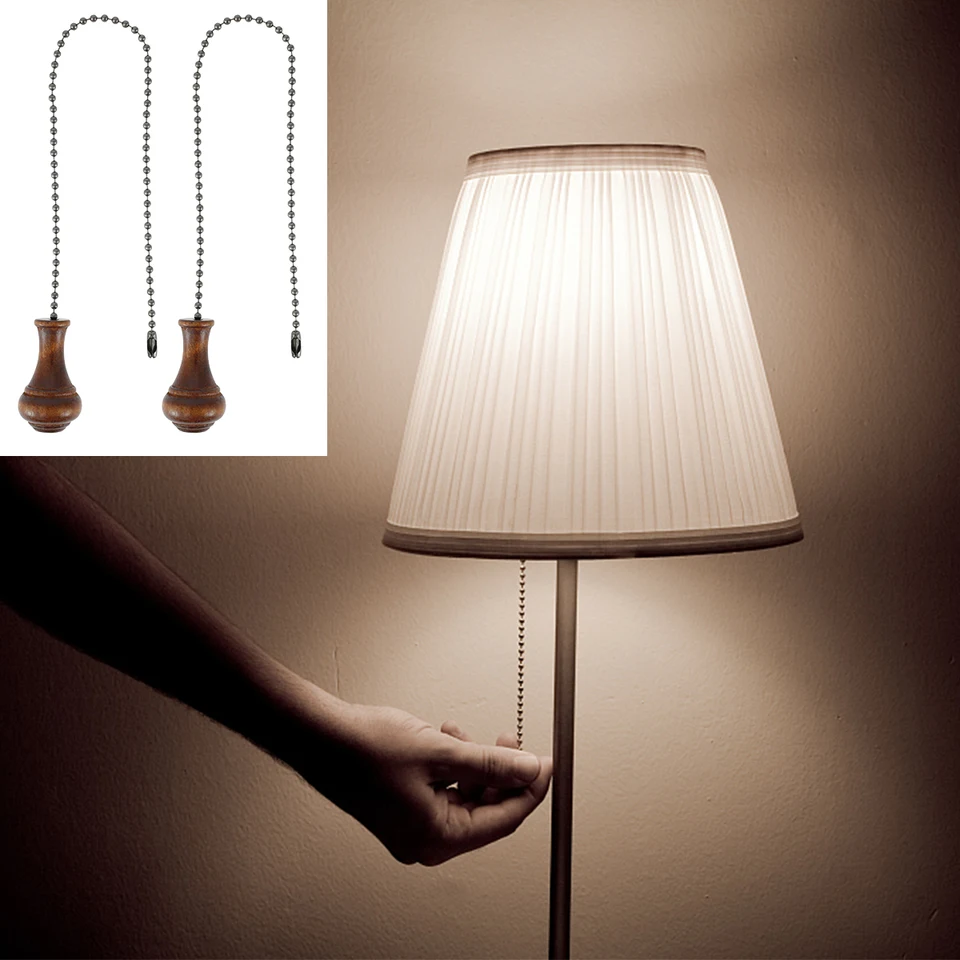 2Pack stropný ventilátor Pull Chain Dekoratívne prívesné predĺženie 12 palcov osvetlenie/ventilátor Lapld Light Lamp/ventilátor Retro ozdoby