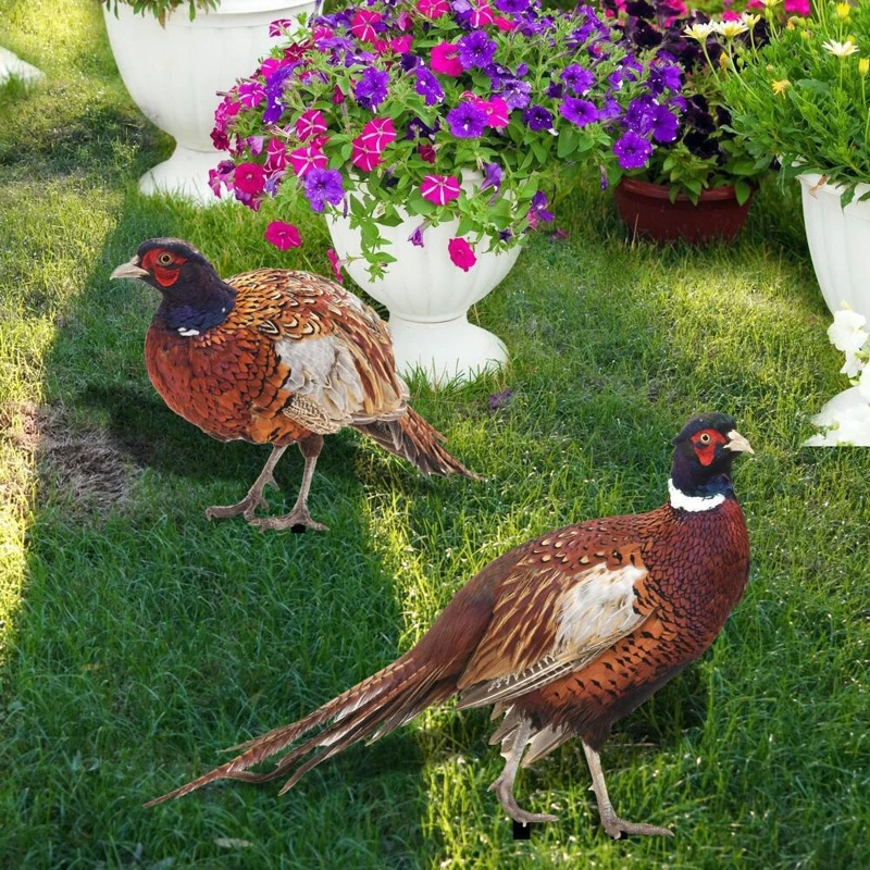 2Pack záhradné bažanty dekoratívne dvore terasa trávnik akrylové podiely umenia dekora
