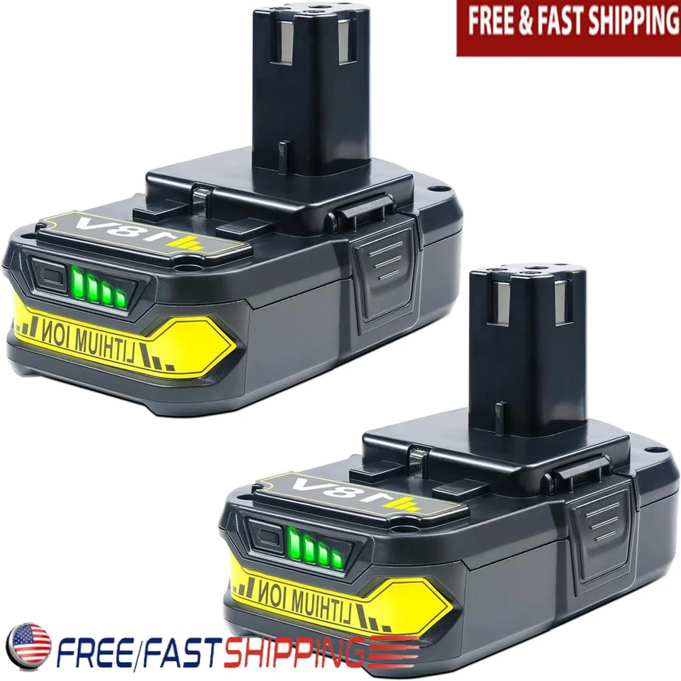 2Packs 4.0AH lítium náhradná batéria Ryobi 18V One P104 P105 P102 P103 P107 - Vysoká kapacita dlhšia runtime kompatibilná s