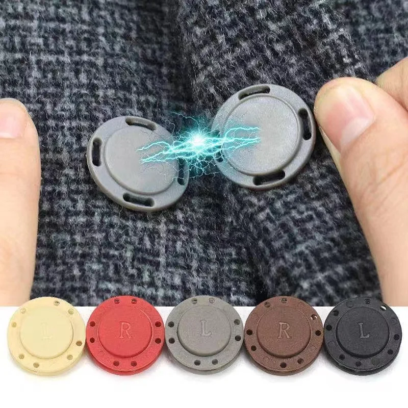 2Pair farebné PVC neviditeľné automatické magnetické snímky upevňovacie prvky pre kabátové tašky