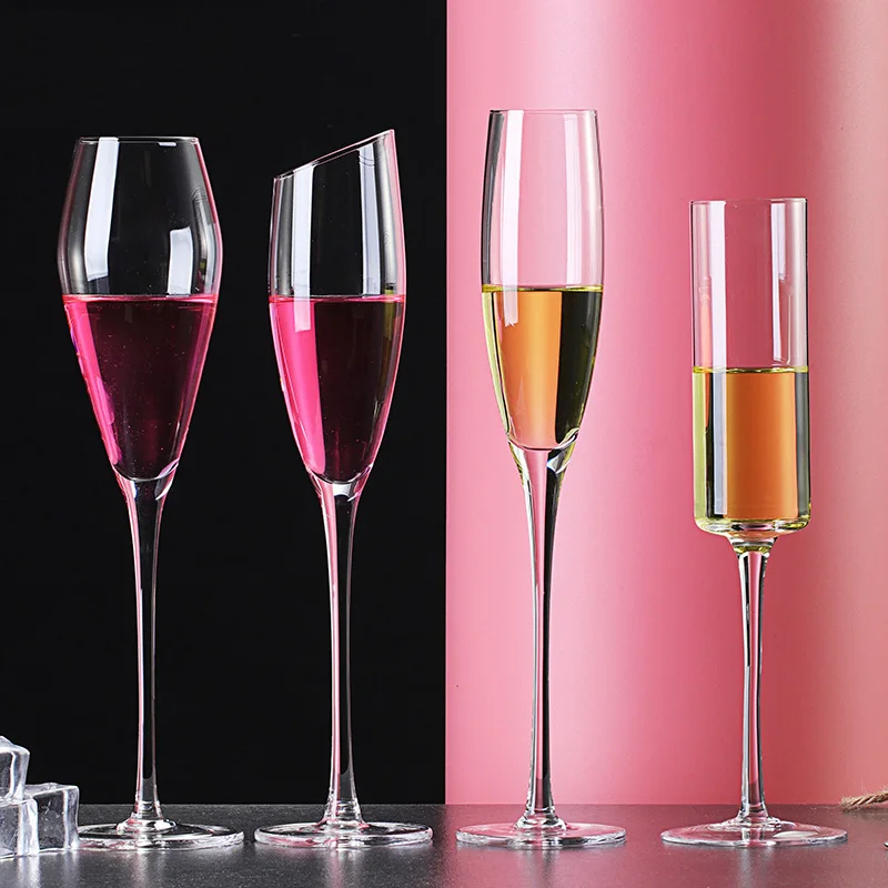 2pc 150-250 ml Crystal Pohát šampanský pohár pohár Kreatívne červené víno šumivé sladké víno sklo svadobné hostiny