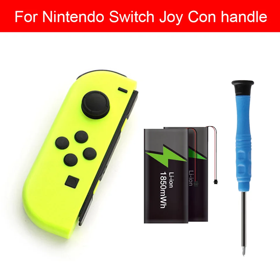 2PC 1850 MWH rukoväť na rukoväť batérie vľavo vľavo na rukoväť na výmenu batérie pre prepínač OLED/Joy-Con s príslušenstvom skrutkovača