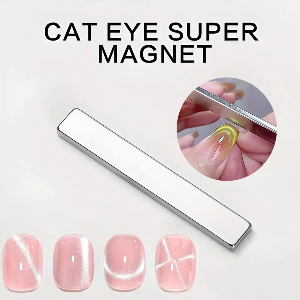 2pc (6*0,8cm) Magnety magnetického bloku Cat Eye na nechty pre UV Gel 3D Line Strip Effec