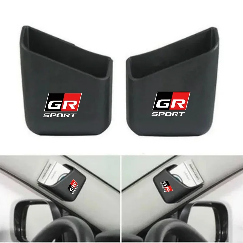 2PC CAR Universal Pillar Storage Box IC Card Telefón držiak cigarety pre Toyota Gr Sport Gazoo Racing Supra 86