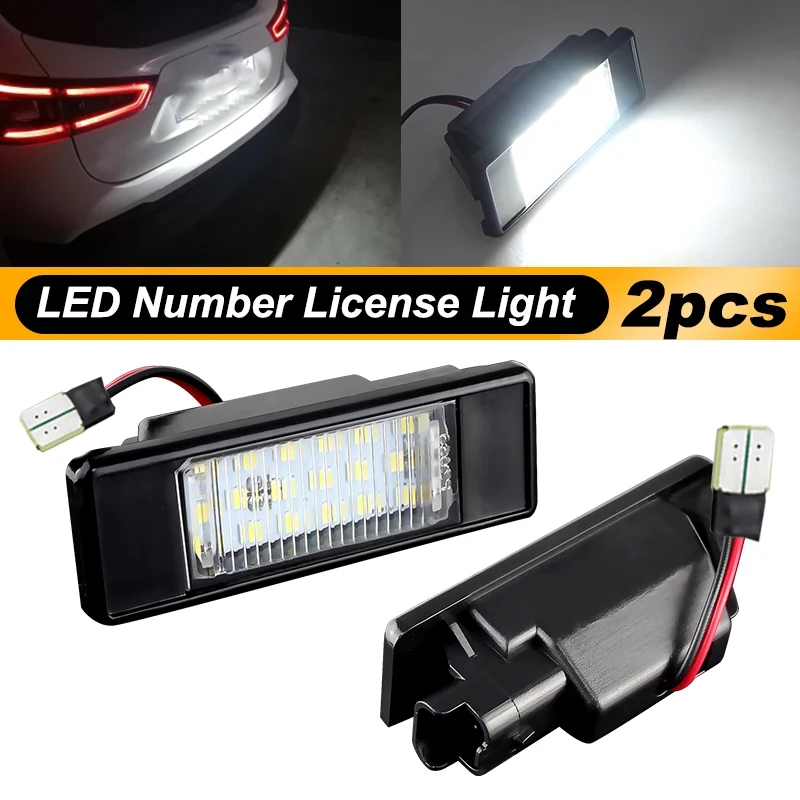 2PC LED LED ŠPZ SVETLO SVETLA PRE POUŽITIE Q50 NISSAN QASHQAI J11 Primera P12 Pathfinder R51 X-TRAIL T31 Juke F15 NAVARA D23