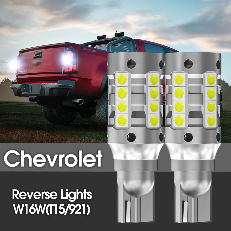 2PC LED reverzné svetlo Lampa W16W T15 pre Chevrolet Impala Malibu Tahoe Colorado Equinox Traverse Cruze Sonic Trax Spark Caprice