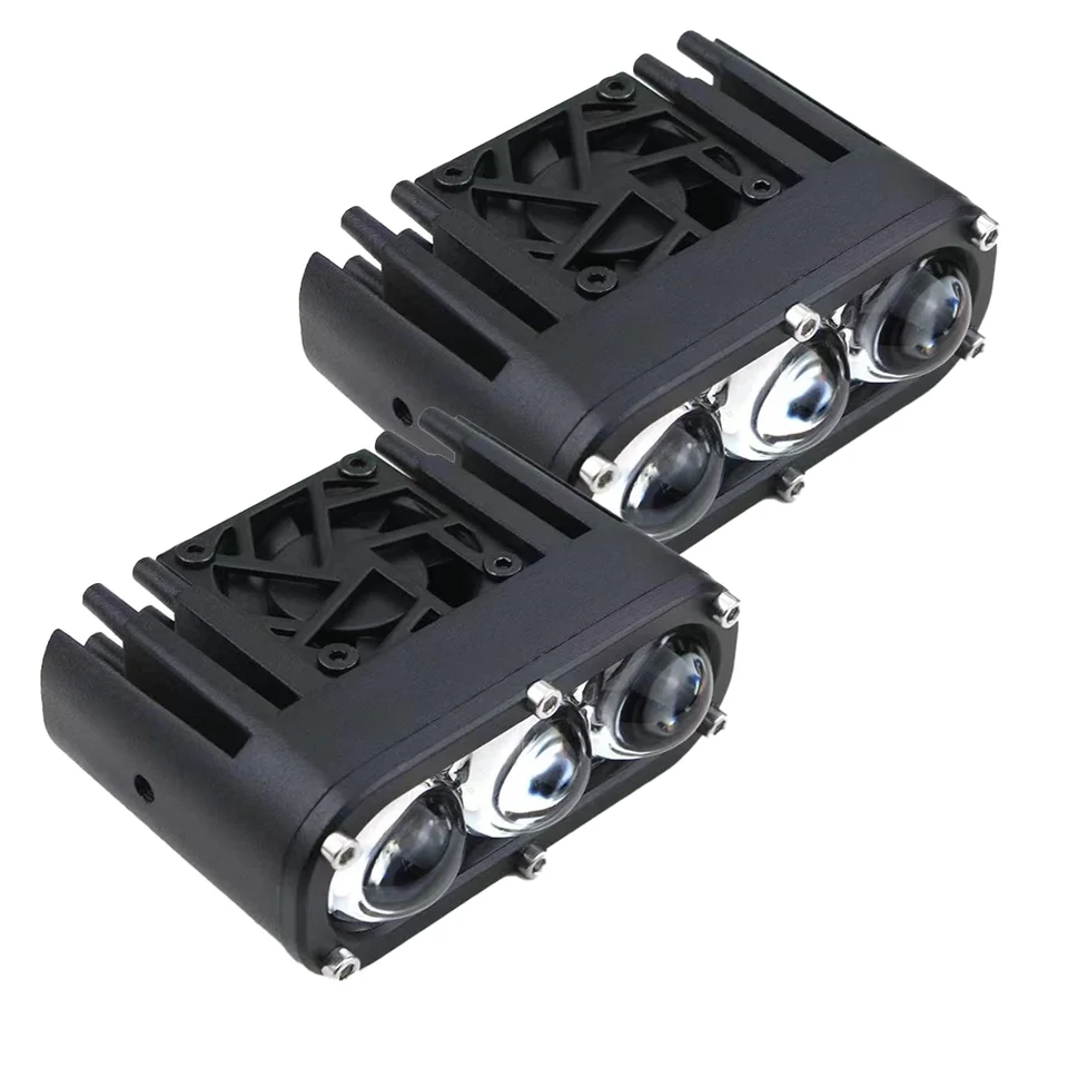 2PC LED Spotlight Mods motocyklové auto hmlové hmly v teréne 30000 lm 120 W duálna farba so zábavou 10V-80V Truck ATV UTV