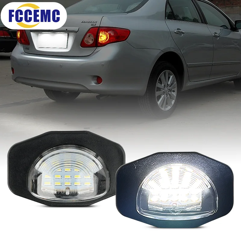 2PC LED číslo auta LISTICKÉ SVETLO SVETLO pre Automatické príslušenstvo Toyota Alphard Corolla
