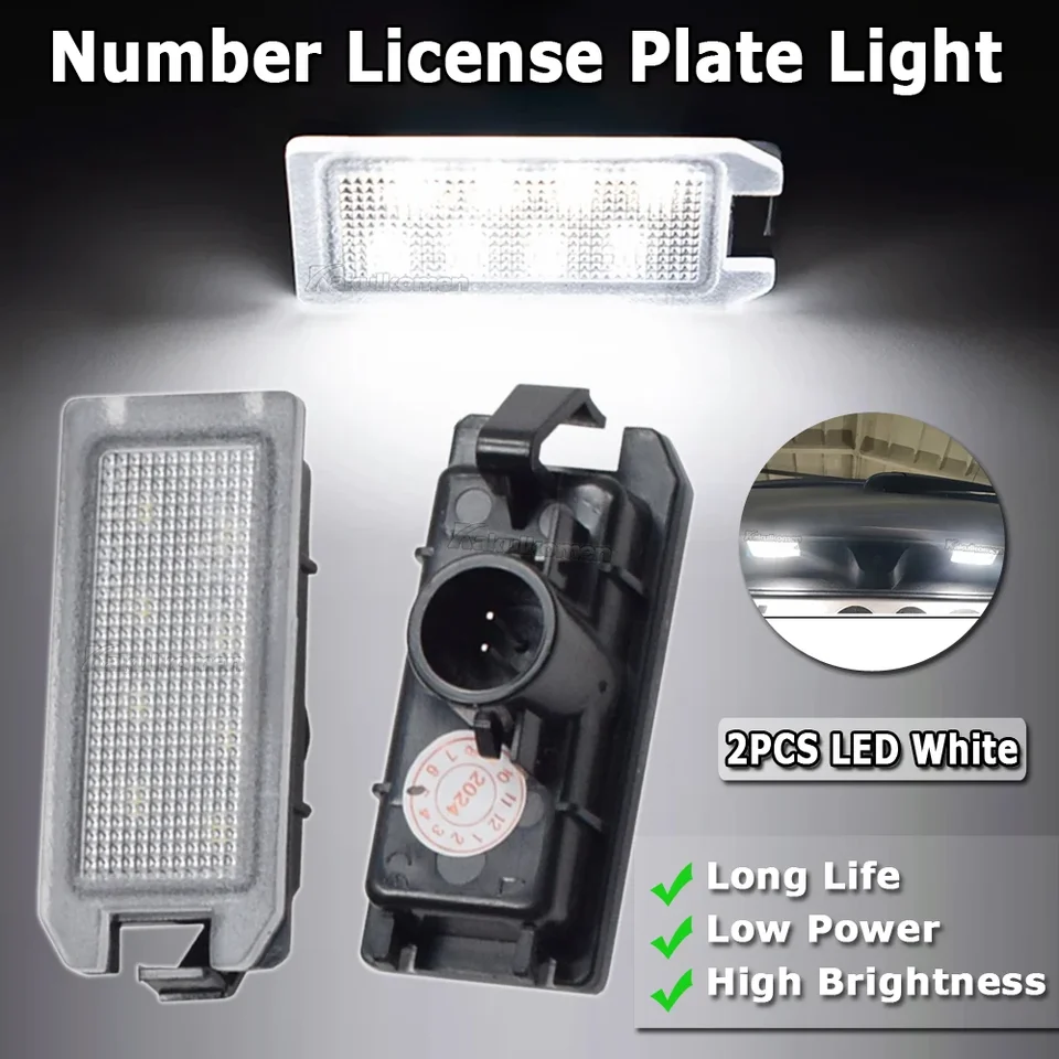 2PC LED ŠPZ LIGHT LIGHT pre Jeep Grand Cherokee Compass Patriot Dodge Viper 2014-2017 Fiat 500 2013-2019 Číselná lampa