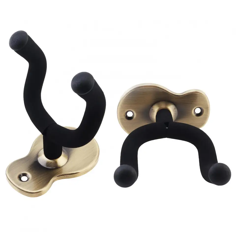 2PC/LOT Guitar Wall Mount Mount Wall Hooks Hooks bronz pre akustickú elektrickú basovú gitaru ukulele banjo mandolin