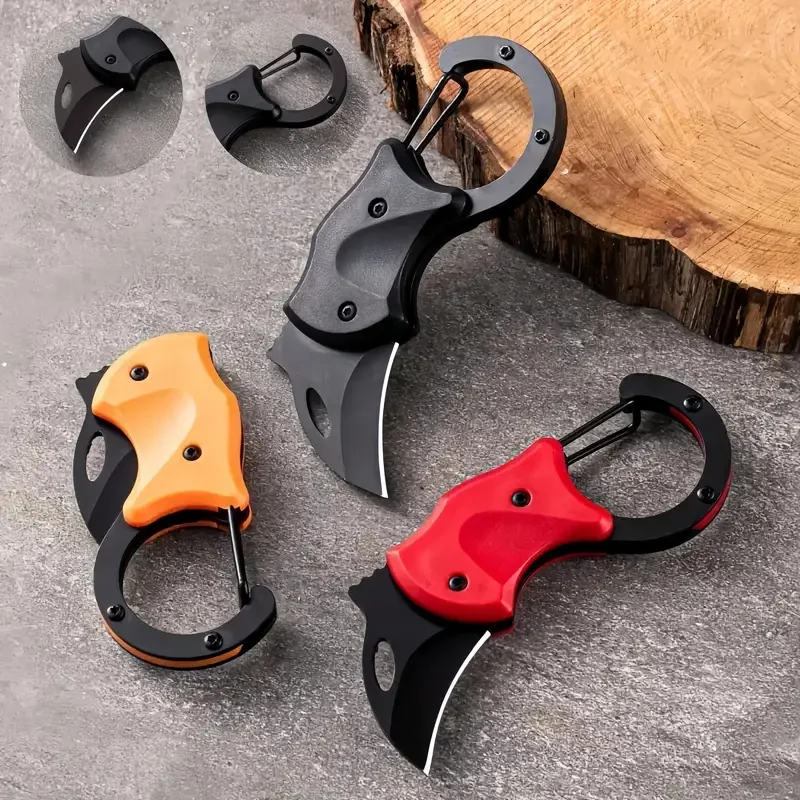 2pc mini líška náhrdelník vreckový nôž vonkajšia prenosná obrana Eagle Claw Skladací nôž Dom