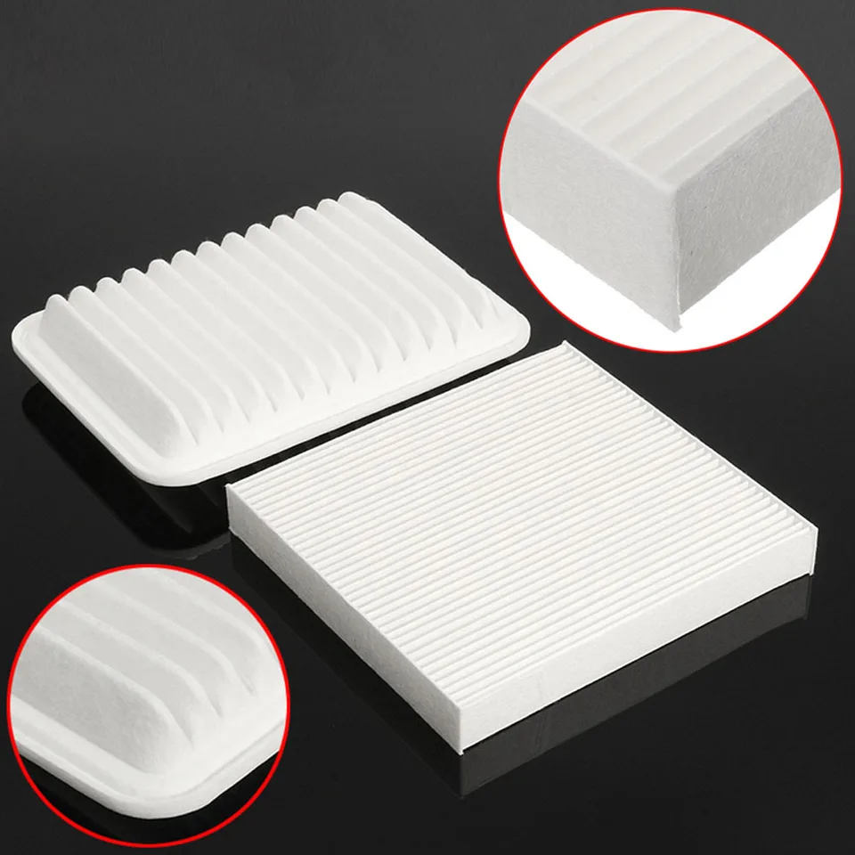 2PC Motor Cabin Air Filters Kits pre Toyota 2009-2018 pre Corolla #17801-0T030 Vzduchový filter Výmena