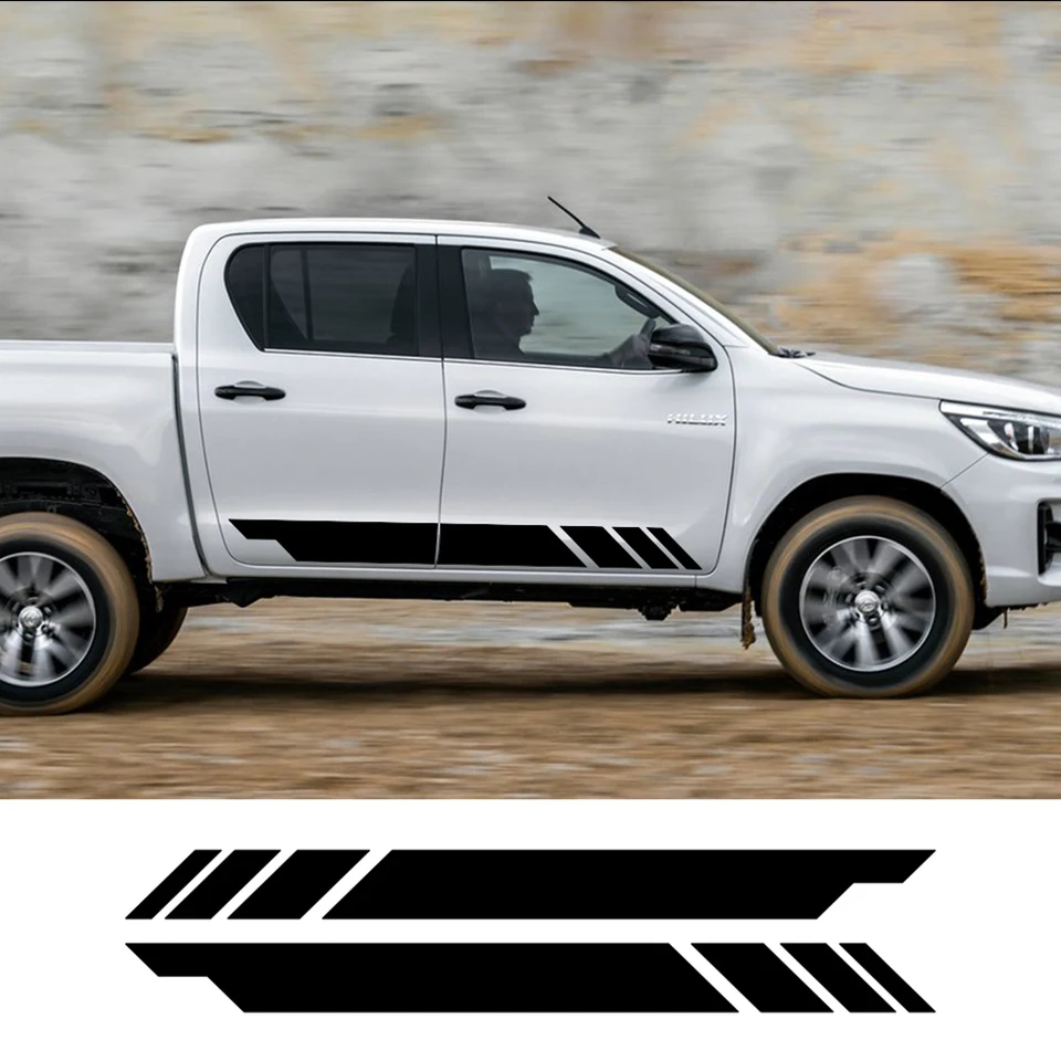 2PC SICKUP SIGRE DVOROV PRE TOYOTA HILUX SR5 SR GR 2005 2019 AN10 AN20 AN30 STYLING Vinyl Decals Automatické príslušenstvo