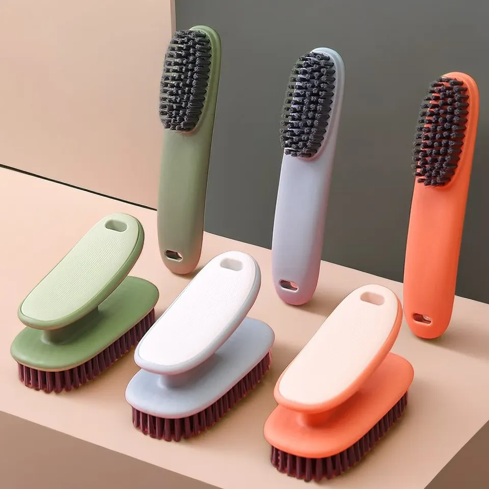 2pc čistiaca kefa Soft Bristled Shoe Brush Dlhá rukoväť kefka oblečenie kefou Oblečenie doska kefou kefou Domáce čistiace sa náradie