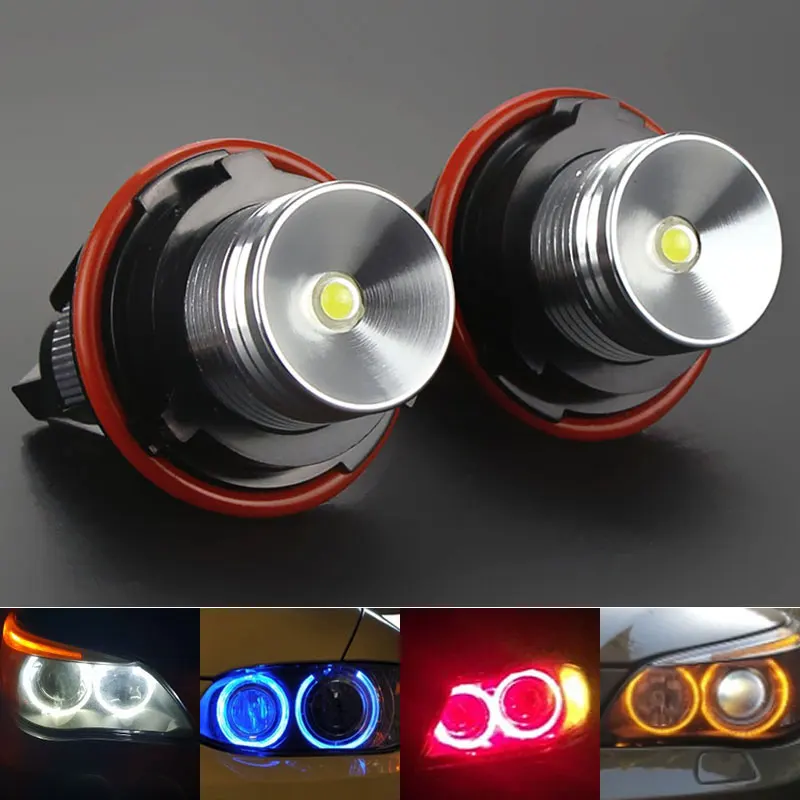 2pcs 10w Canbus Chyby bezplatné LED Angel Eyes Marker Lights Žiarovky pre BMW E39 E53 E60 E61 E63 E64 E65 E66 E87 525I 530I XI 545I M5