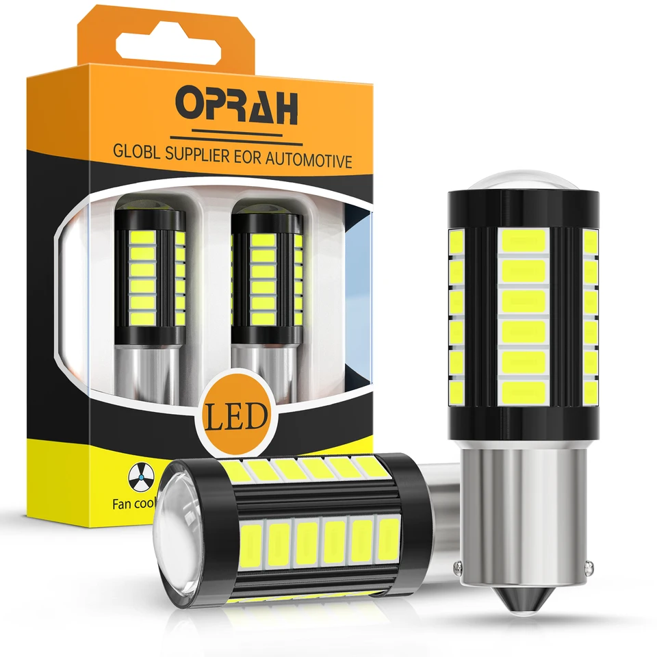 2PCS 1156 1157 5630 33SMD Auto LED svetlo P21W Bau15S P21/5W 7440 W21W 12V 24V Truck White DRL Turb Signál Diode Žiarovka