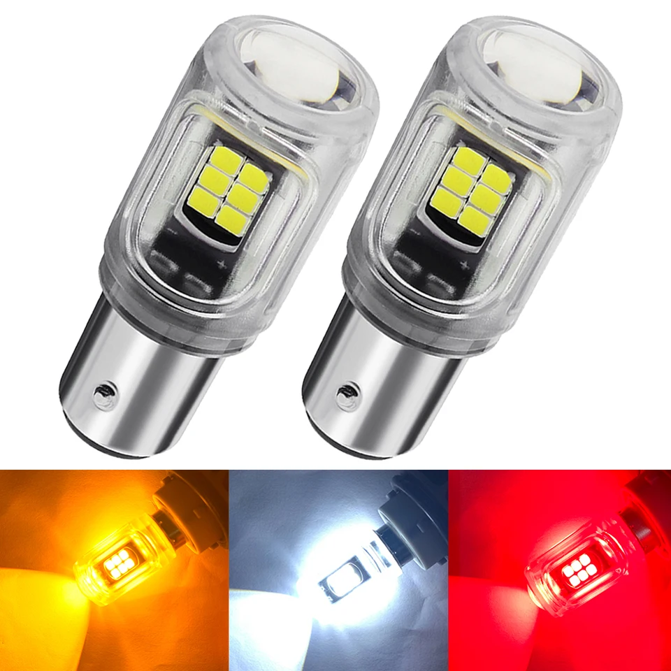 2PCS 1156 BA15S P21W S25 7506 Bau15S PY21W 1157 LED žiarovky 16ks 2835SMD Super Bright 900LM Vymeňte pre auto reverzné svetlo biele