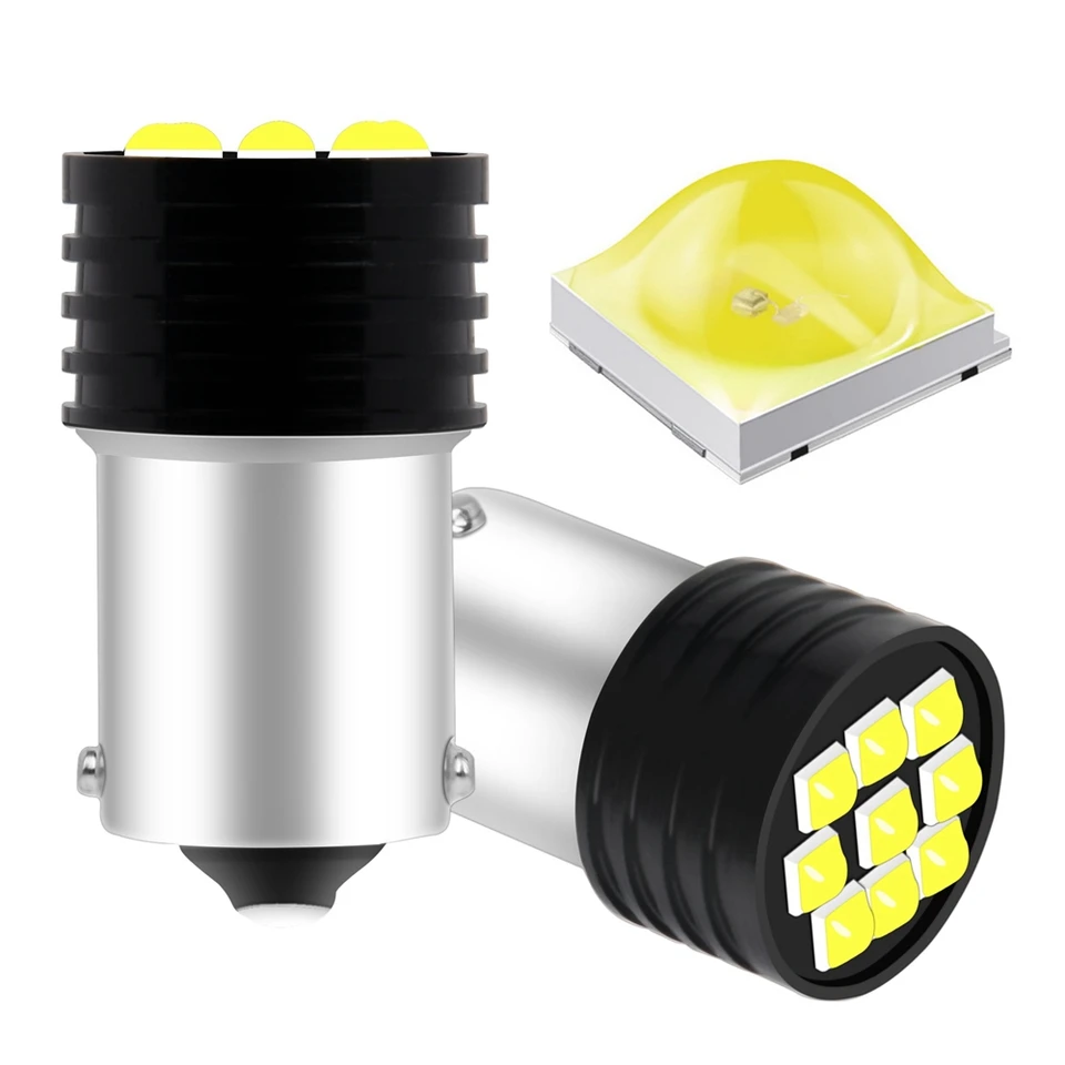 2PCS 1156 P21W BA15S R5W R10W 1157 P21/5W BAY15D LED žiarovka BRZDE BRZDE Svetlo automatické zálohovanie reverznej žiarovky TUR